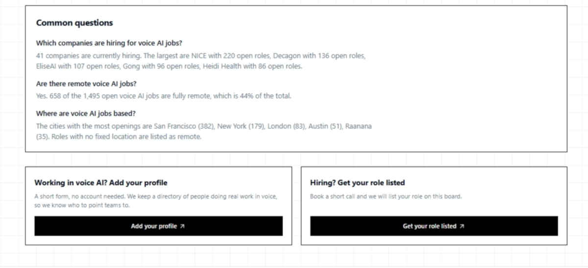 Voice AI Jobs filters