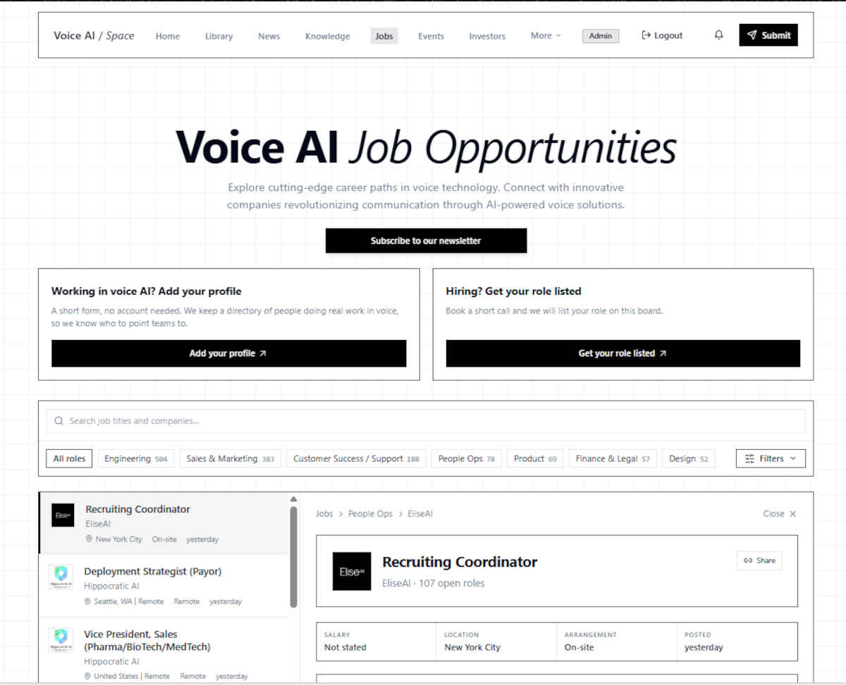 Voice AI Jobs board