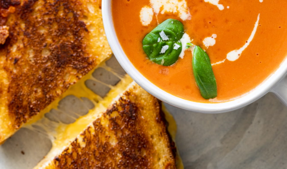 GoGet COOKING | sopa de tomate com queijo quente