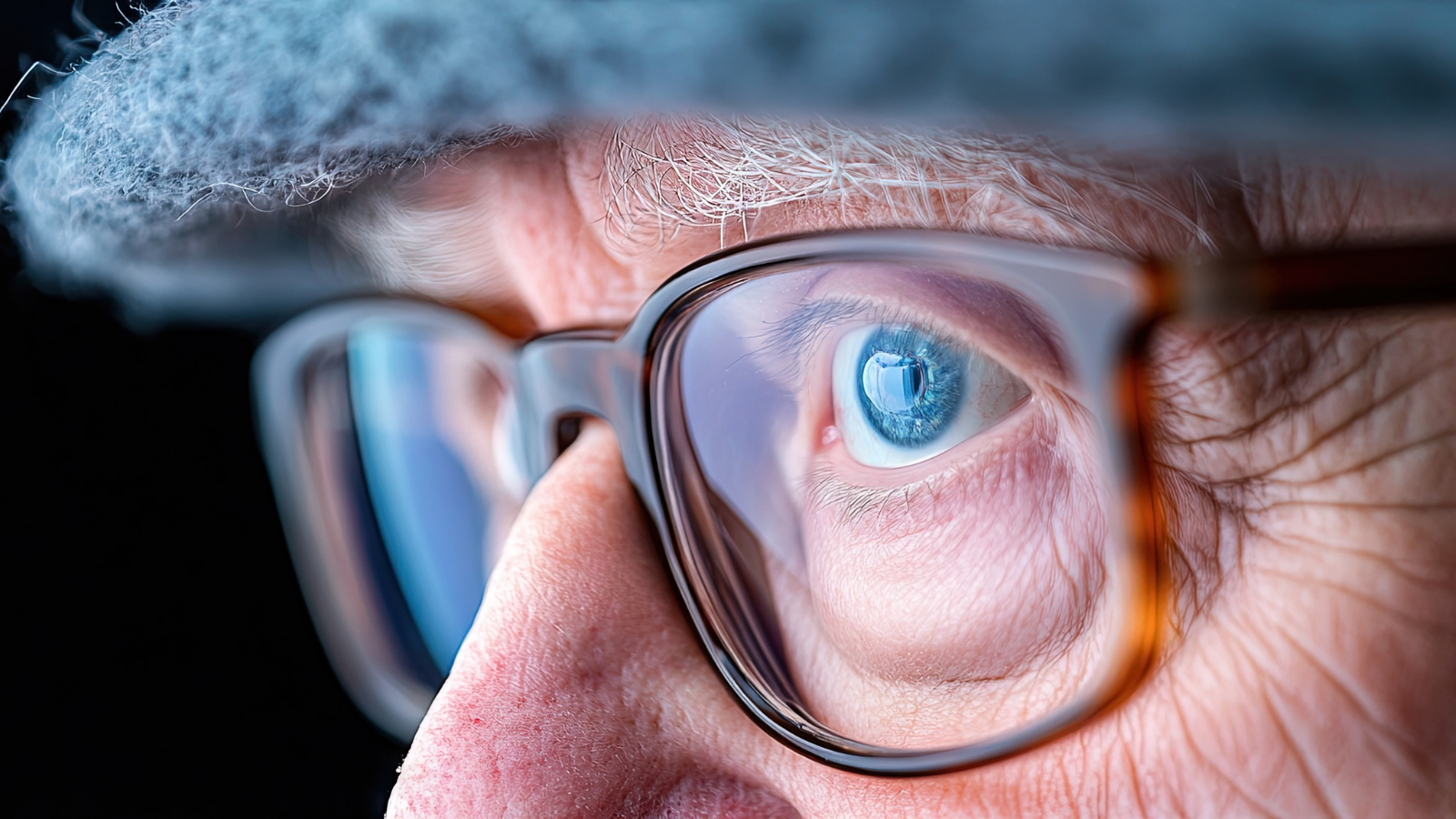 Senior watching closely