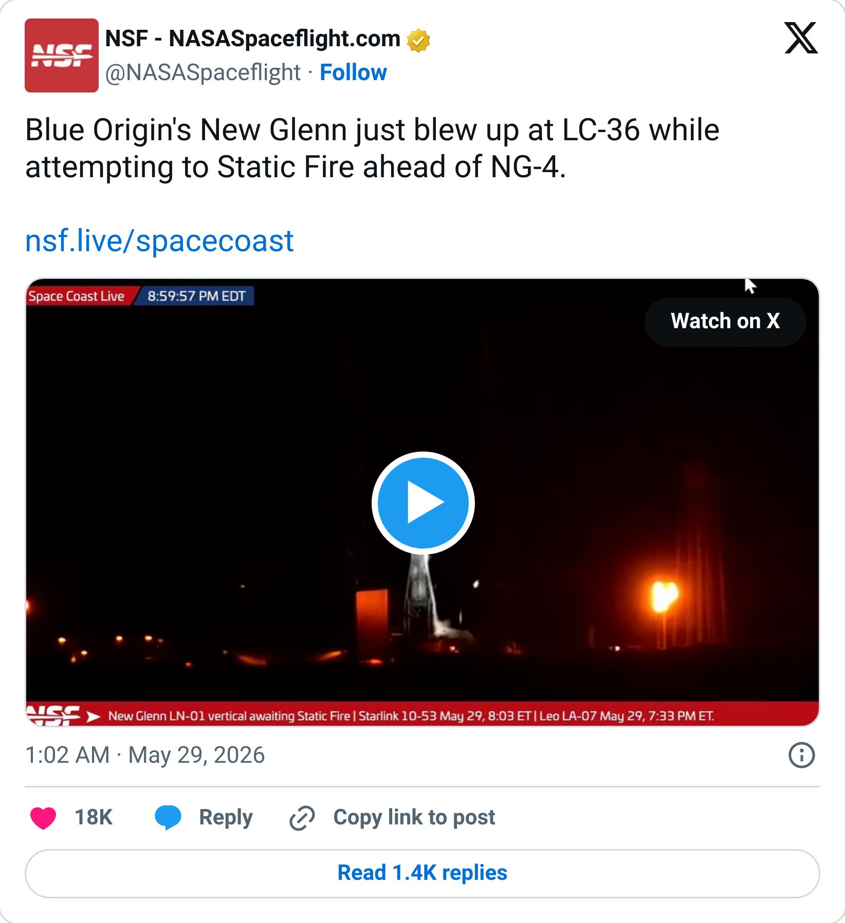 Tweet screenshot