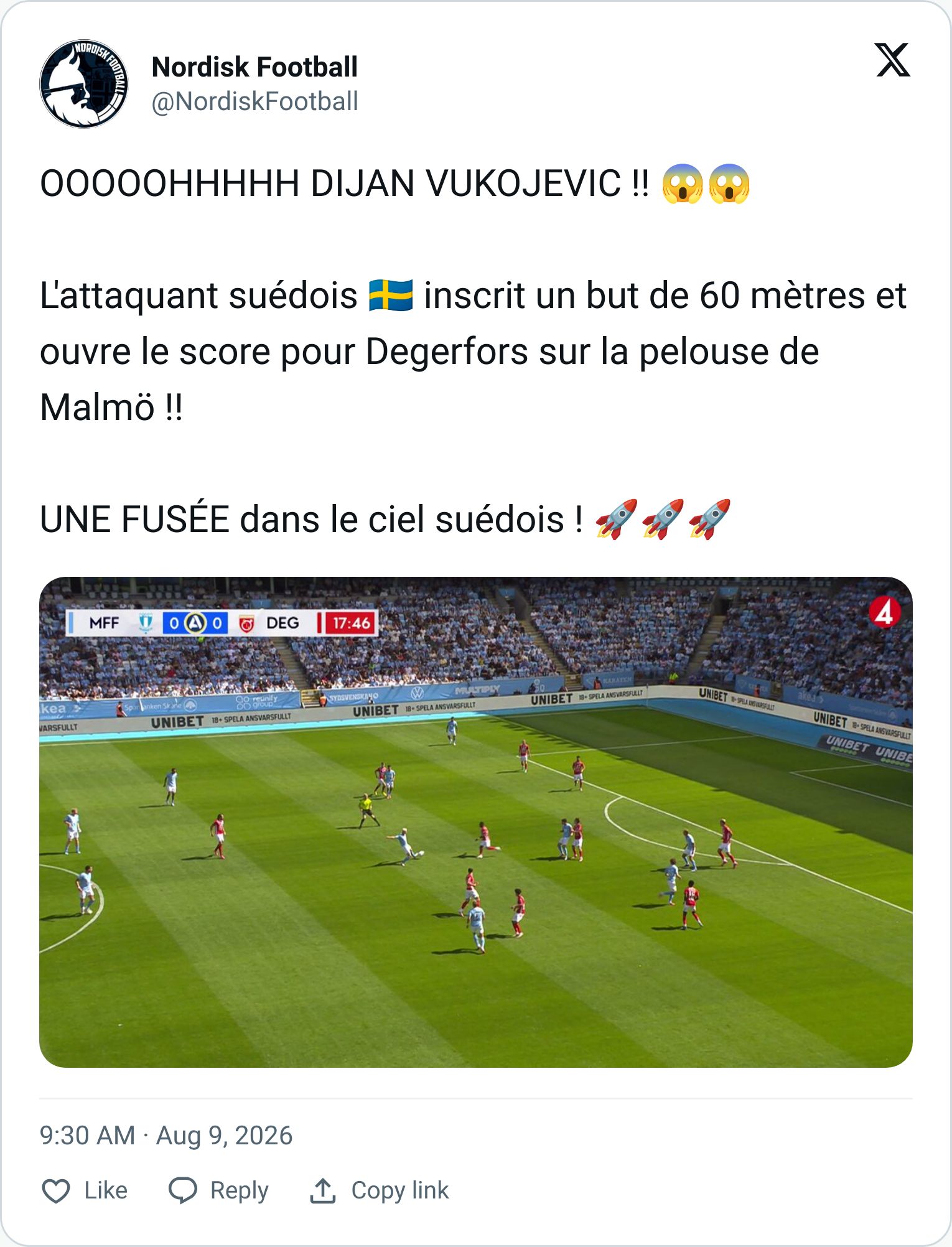 Tweet screenshot