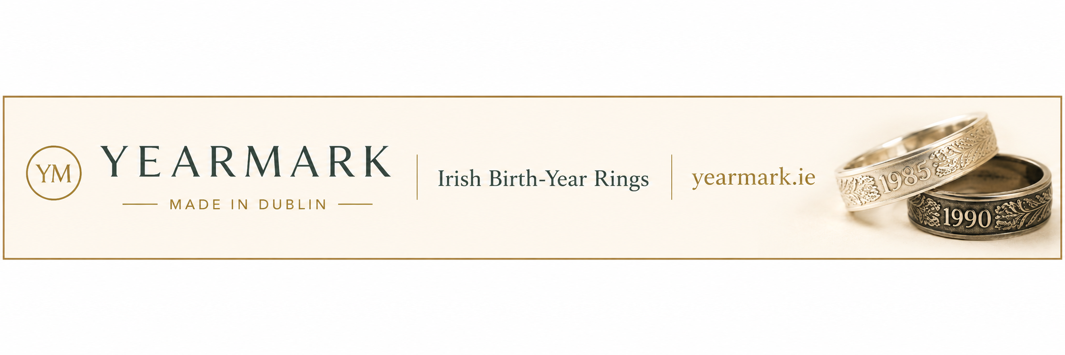 Yearmark — Irish birth-year rings made in Dublin