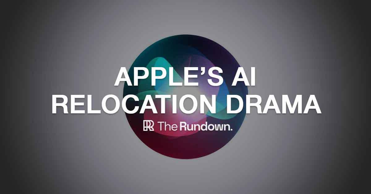 Apple's AI relocation drama