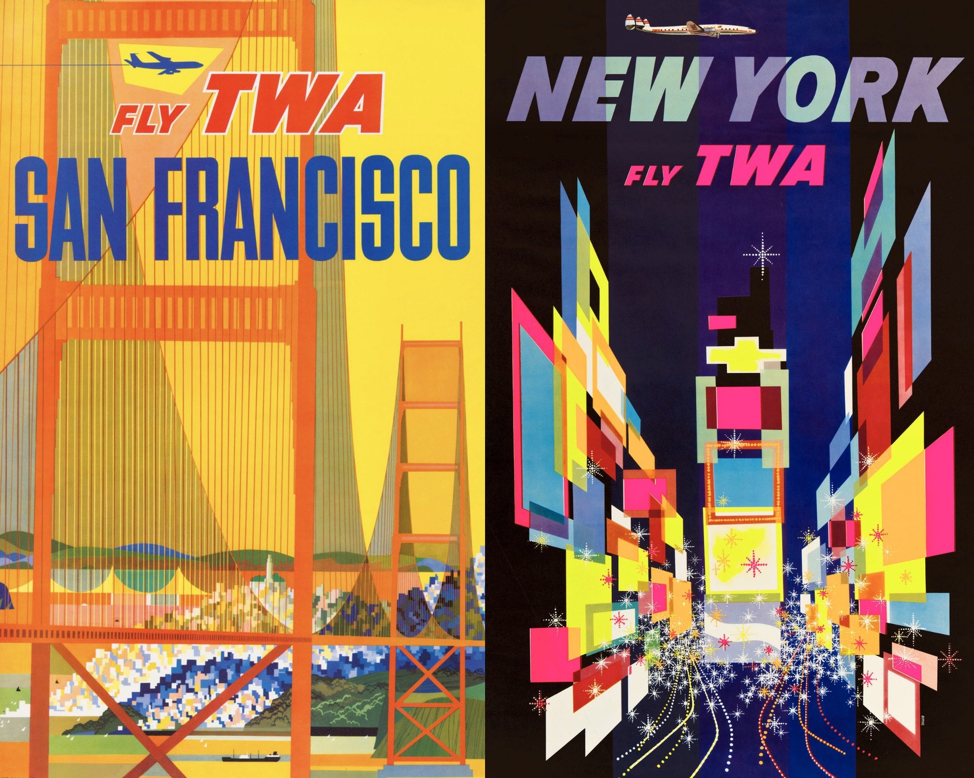 Vintage Airline Posters Show the Golden Age of Air Travel