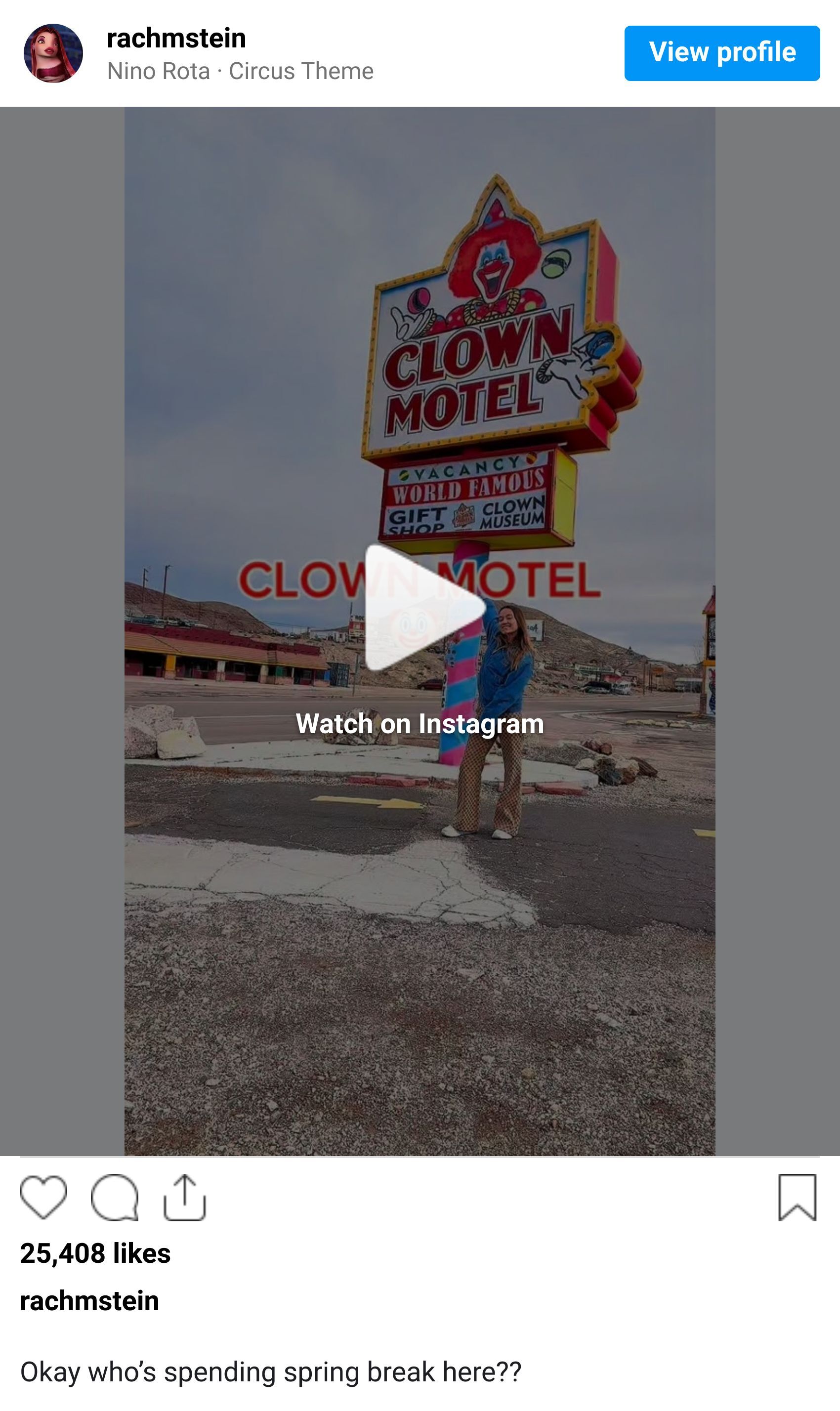 Instagram reel screenshot