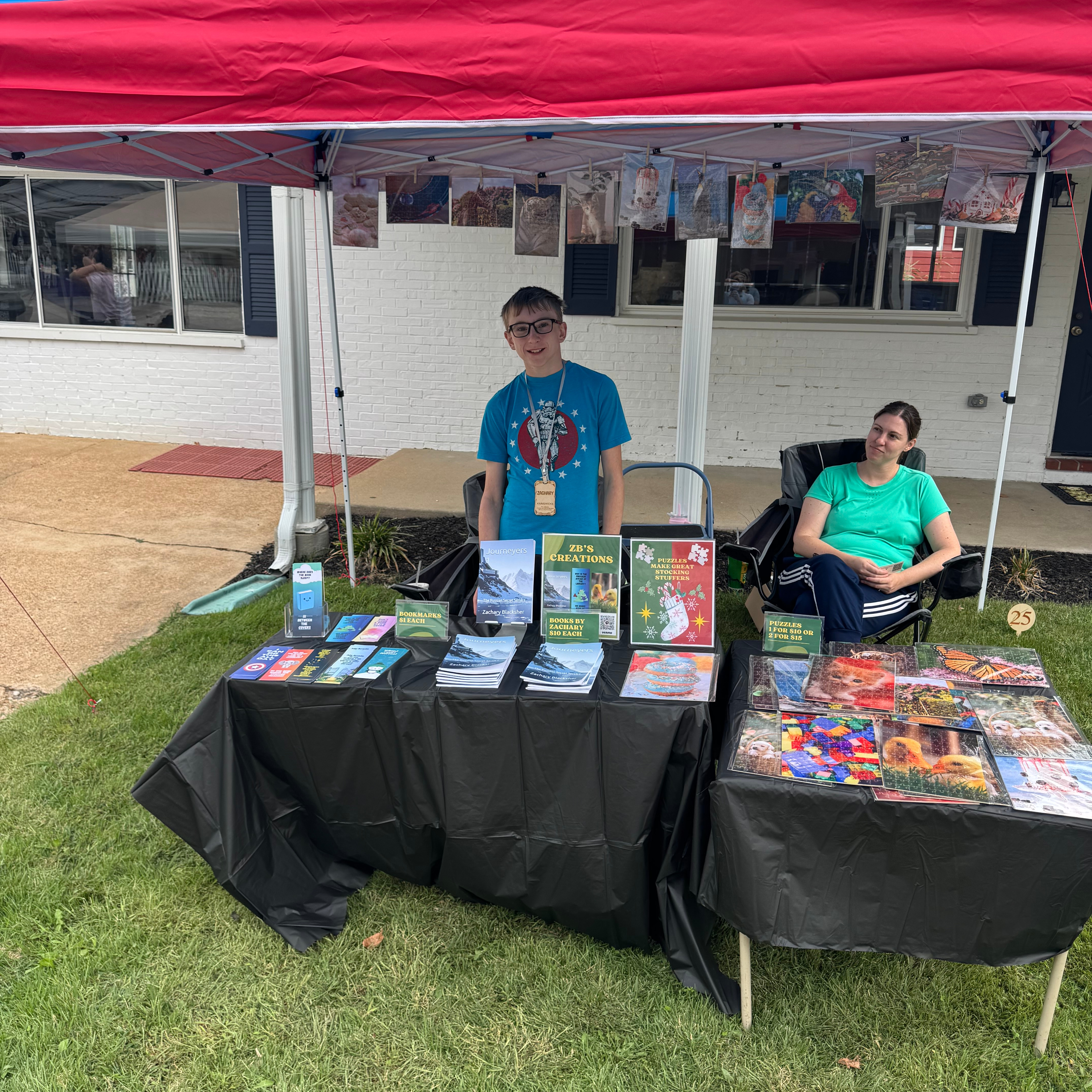 Zachary Blacksher at his ZB’s Creations booth
