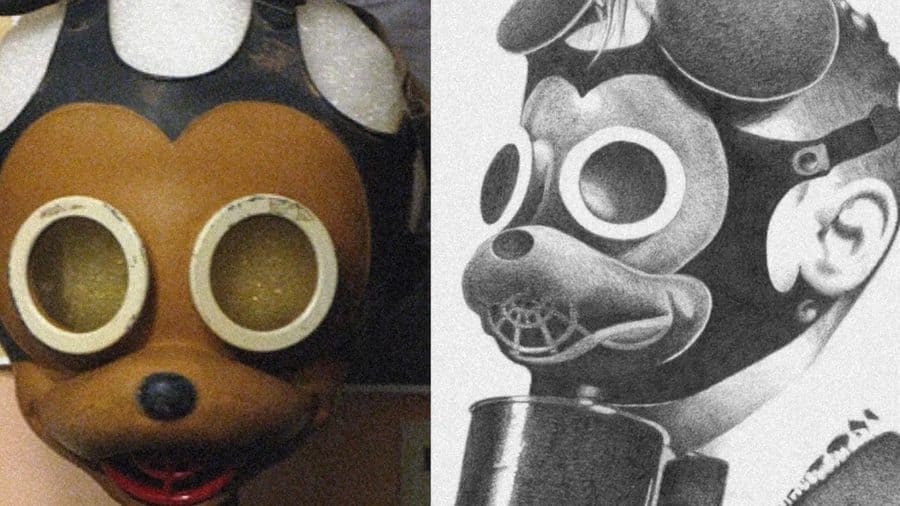 A Mickey Mouse gas mask made for children during the Second World War