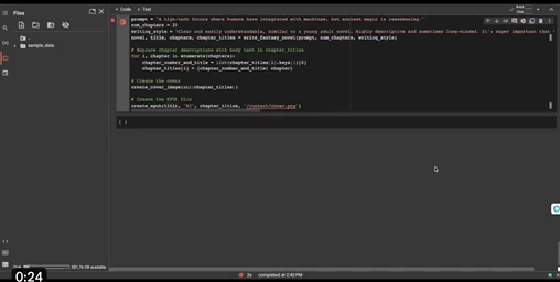 Create an entire fantasy novel from a single prompt