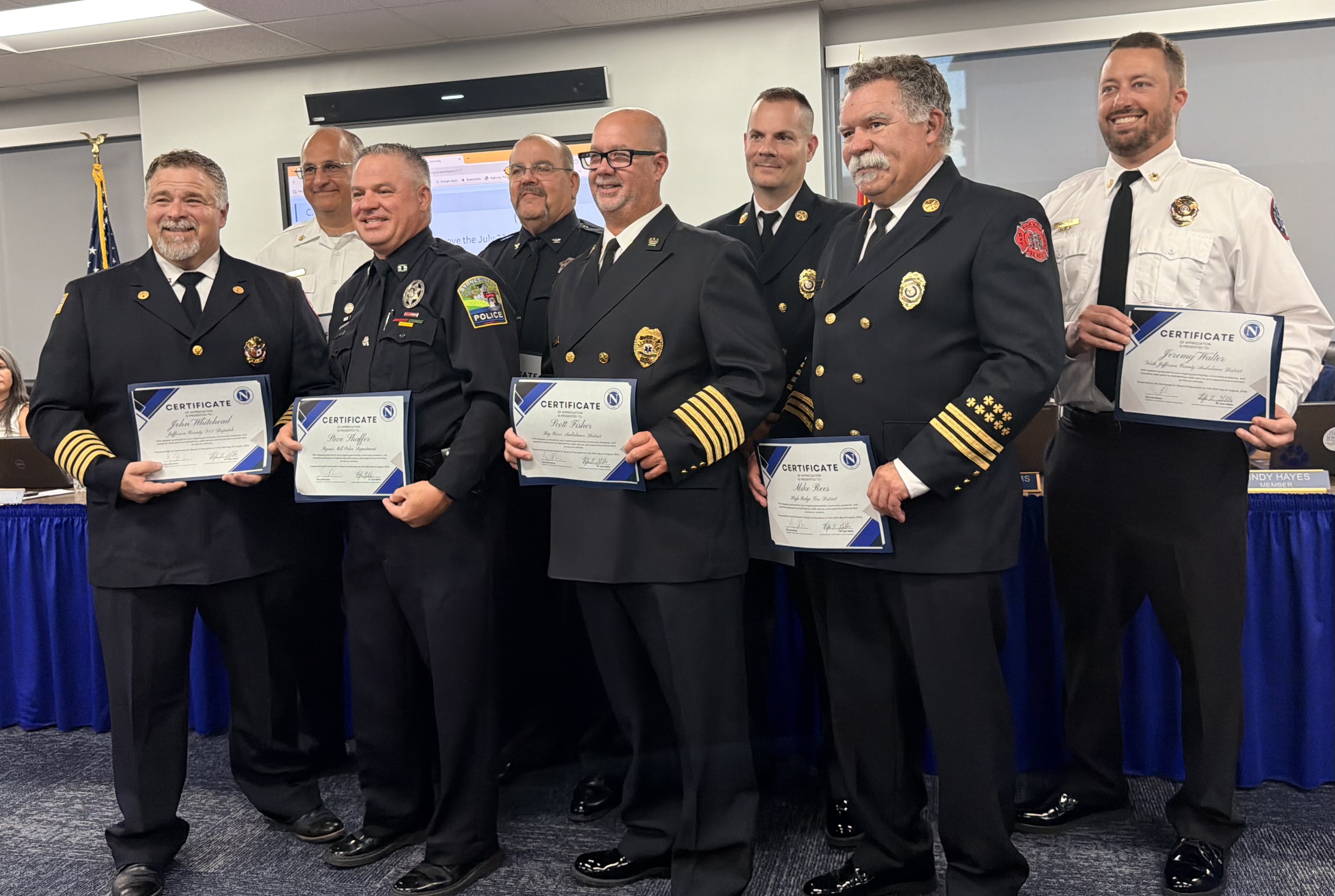 Northwest R-I School District first responder recognition