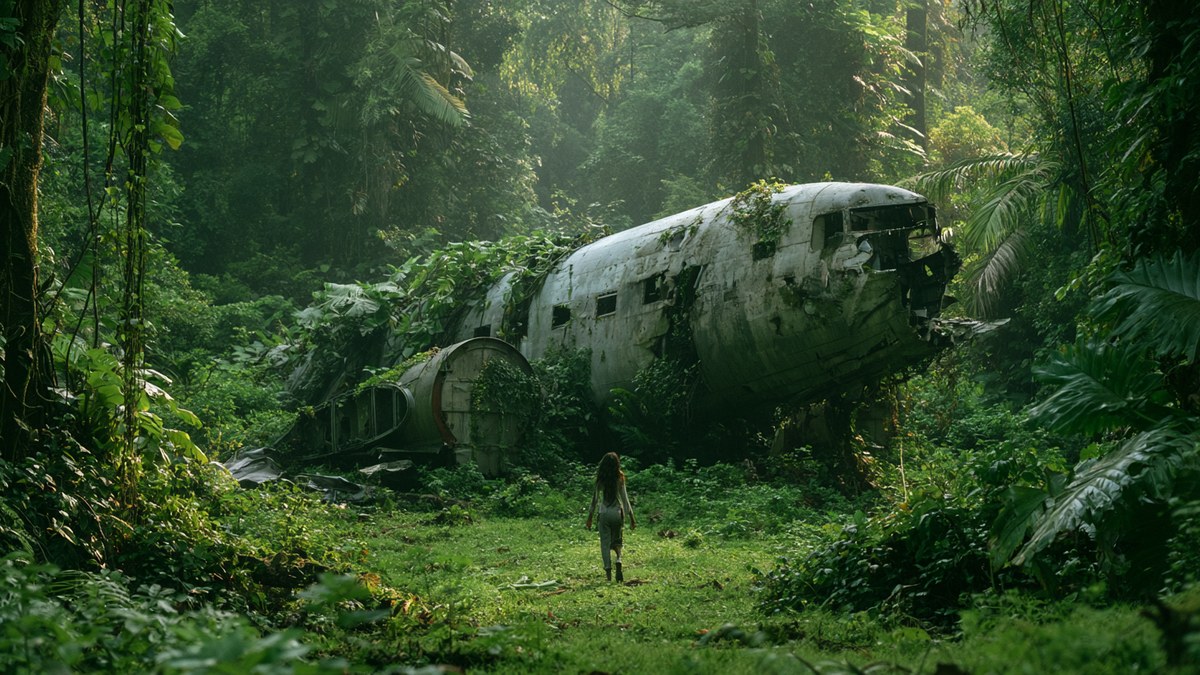 Wreckage of LANSA Flight 508 scattered in the Peruvian Amazon