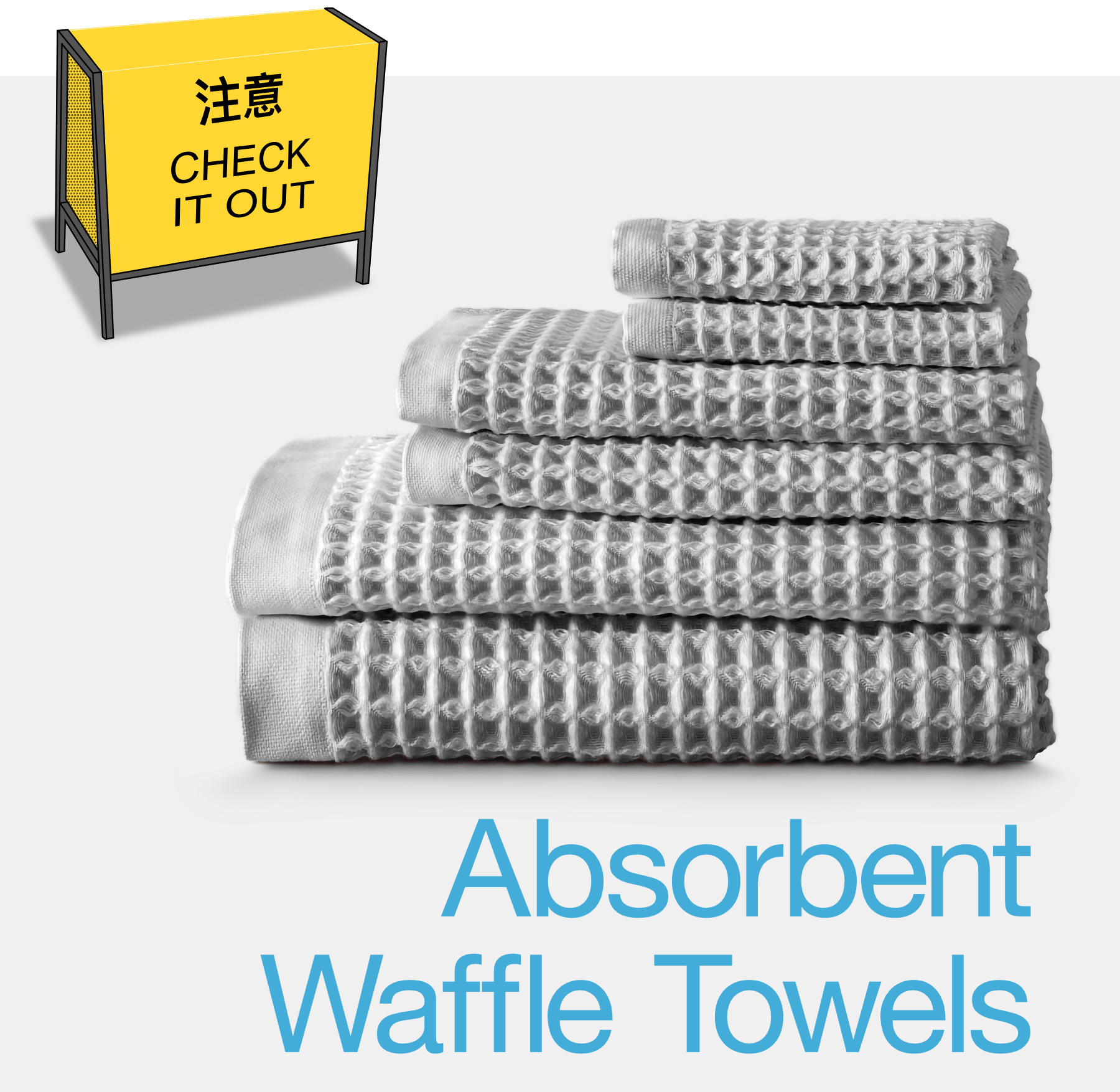 Absorbent Waffle Towels