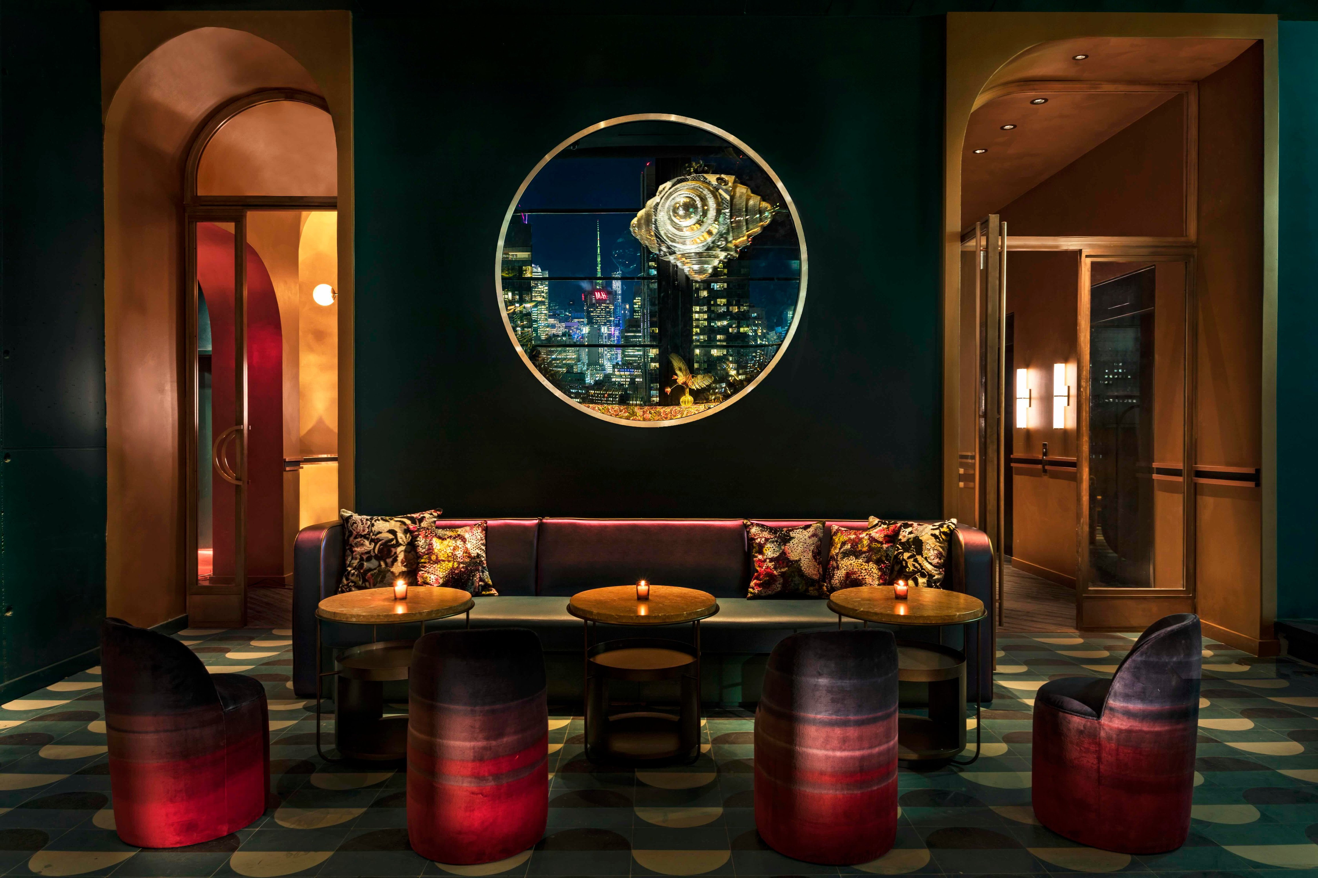 Cocktail lounge at Moxy Chelsea