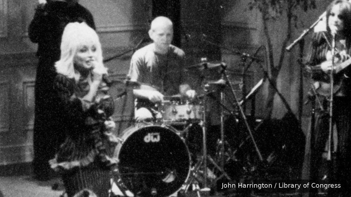 Dolly Parton performing on stage