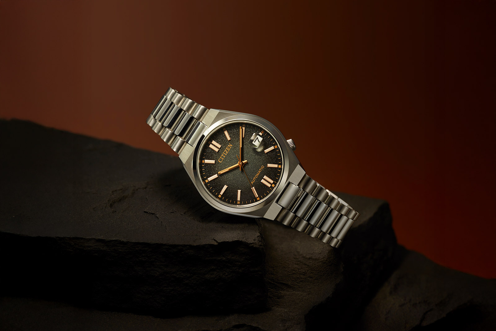 Tsu Citizen Gives 37mm Tsuyosa Time Slip A Smoky Dial; Hanhart Expands