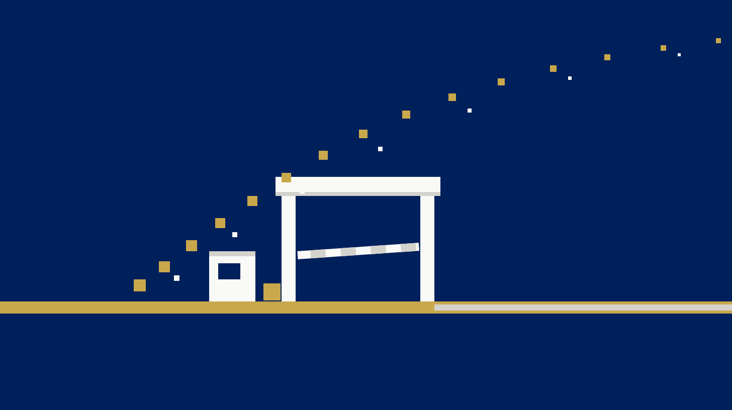 Editorial illustration for The Toll Gate on an Emptying Road