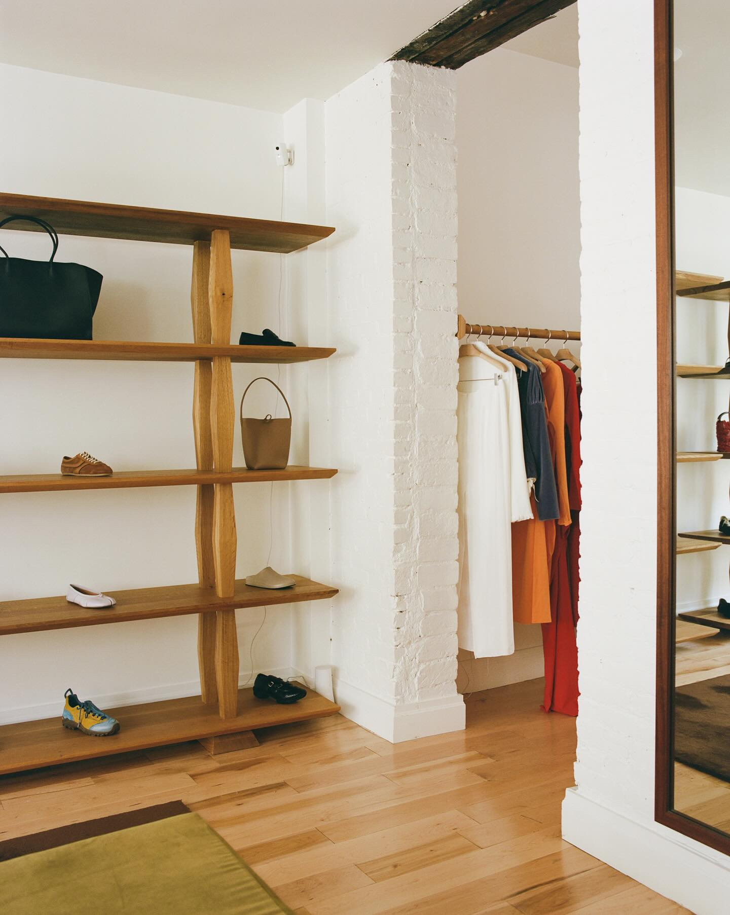 Outline Brooklyn fashion boutique interior and retail details.