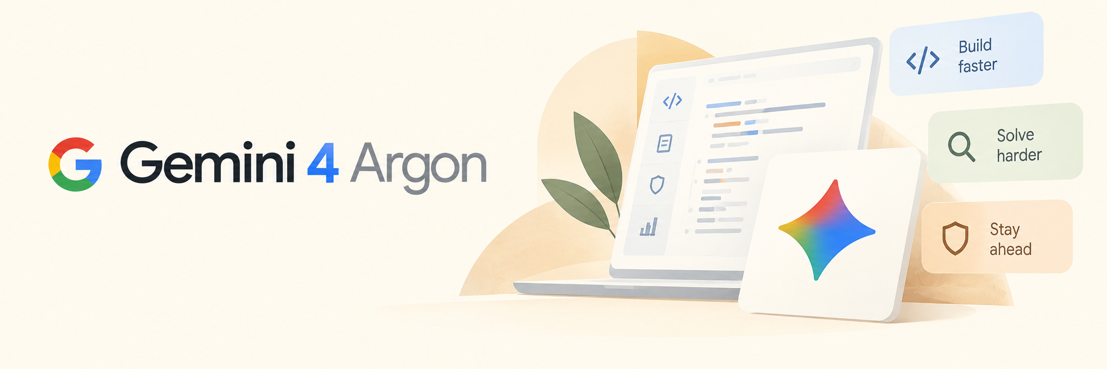 Gemini 4 Argon tech banner; read Google's announcement
