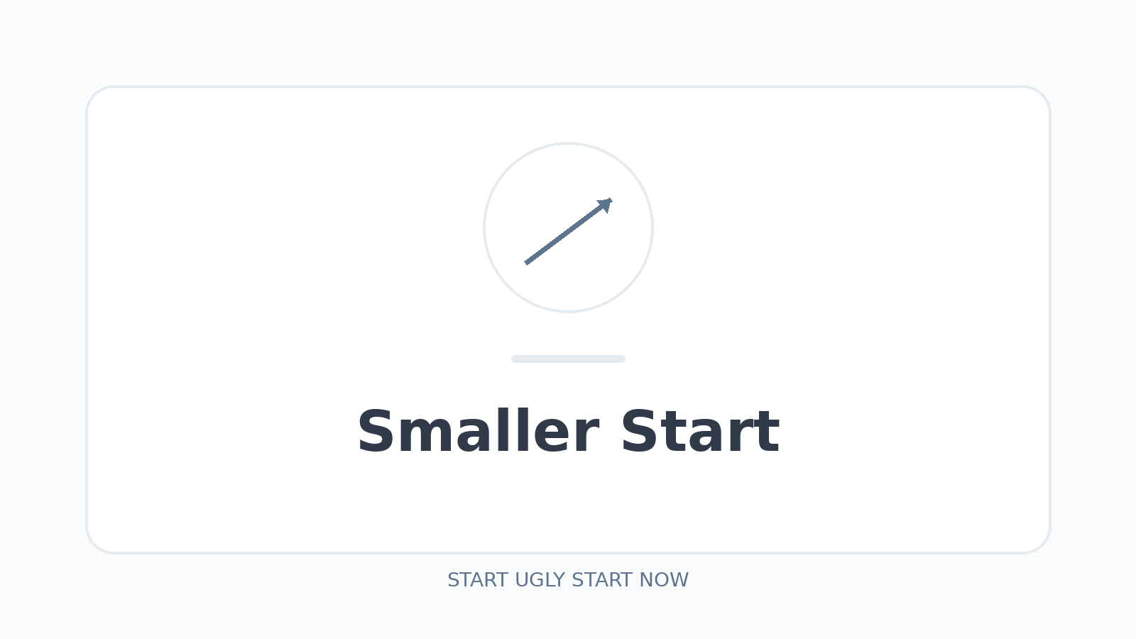 The Myth of the Perfect Starting Point