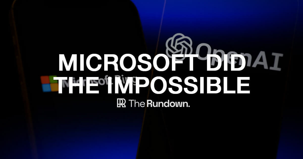 ๐ค Microsoft did the impossible...