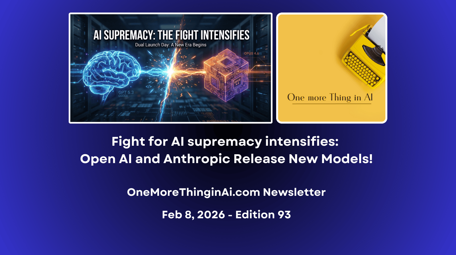 GPT 5.3 Codex and Opus 4.6 launched on the same day as fight for AI supremacy intensifies