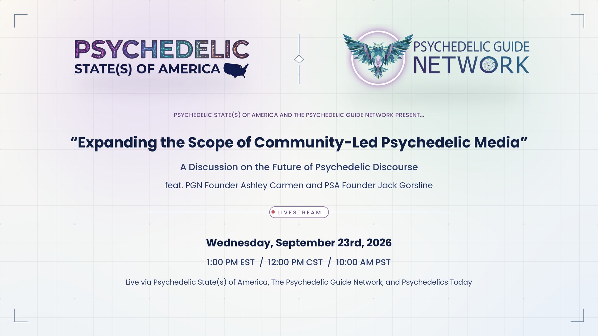 THIS WEEK: Expanding the Scope of Community-Led Psychedelic Media *and* The D.C. Psychedelic Professionals Mixer