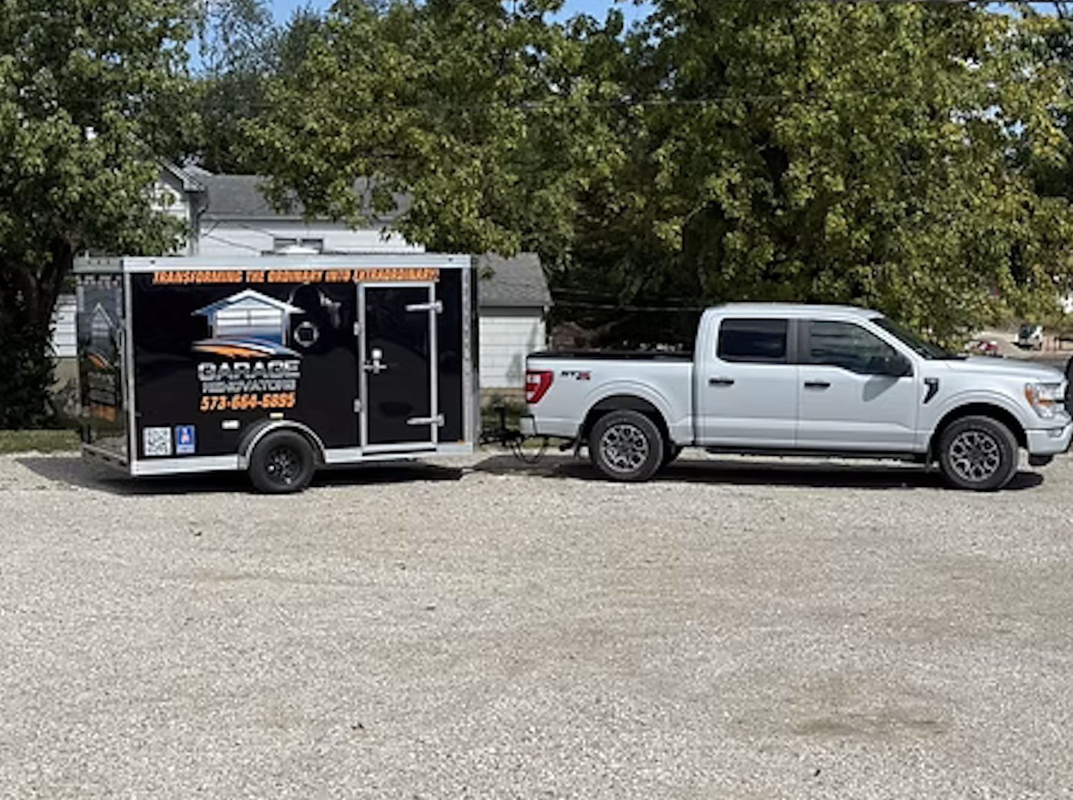 Garage Renovators truck and trailer