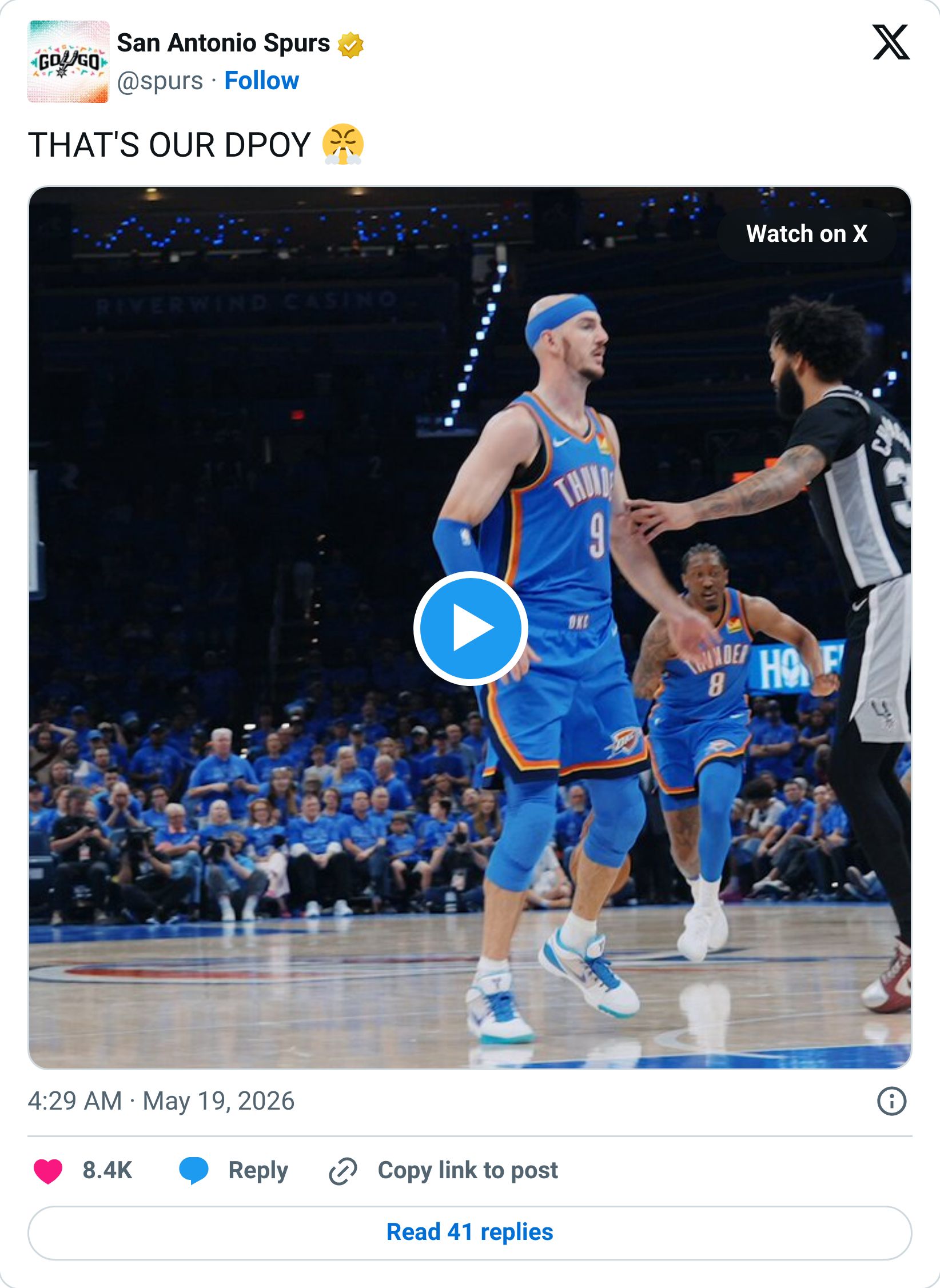 Tweet screenshot
