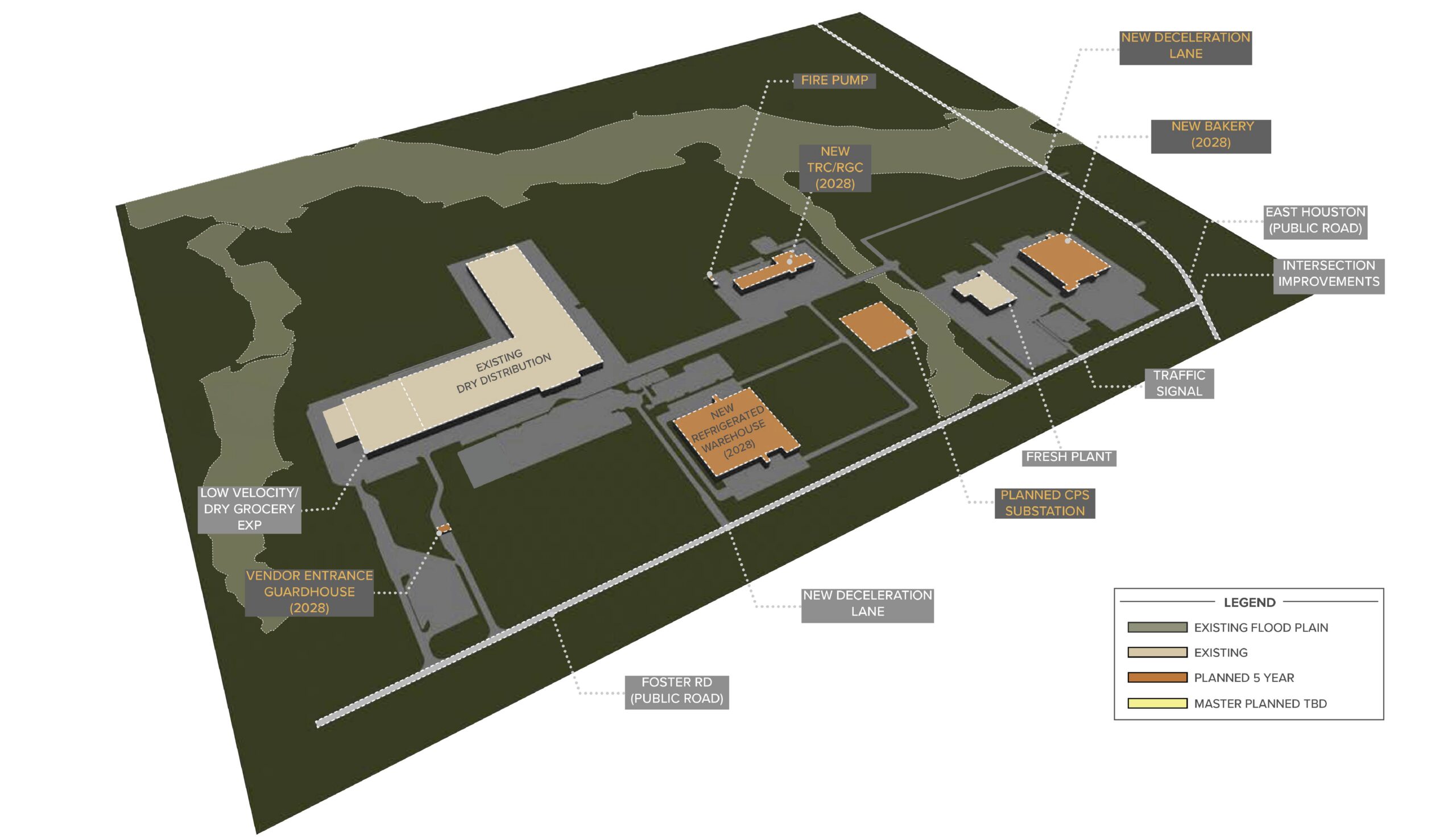 H-E-B Foster Road campus site map, San Antonio