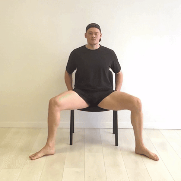Glutes chair exercise