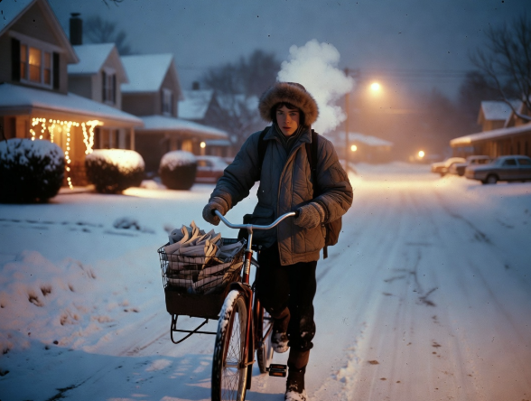 Peter’s Snowy Paper Route, 1976