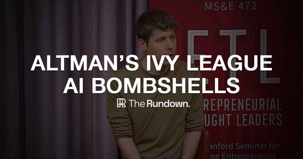 Sam Altman reveals huge AI insights