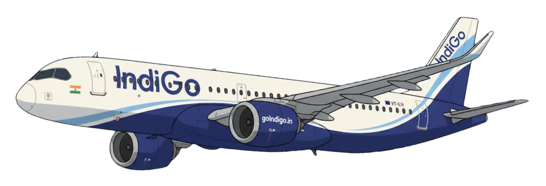 IndiGo A321 at Navi Mumbai