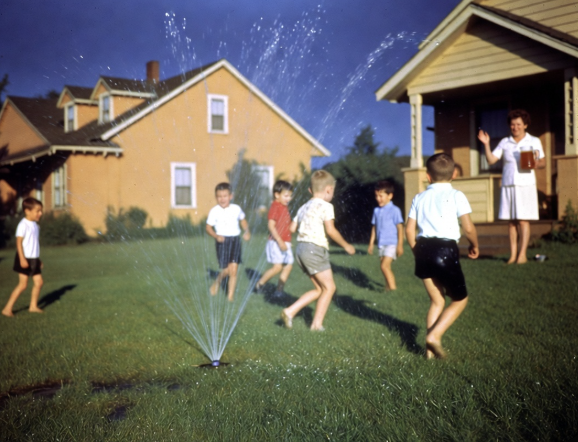 Ruth’s Summer Sprinkler Night, 1962