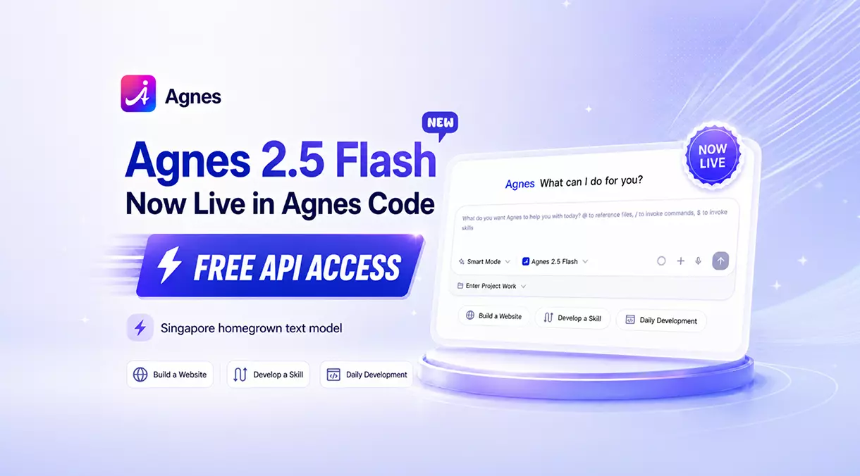 Agnes 2.5 Pro AI coding model benchmark results and free API announcement