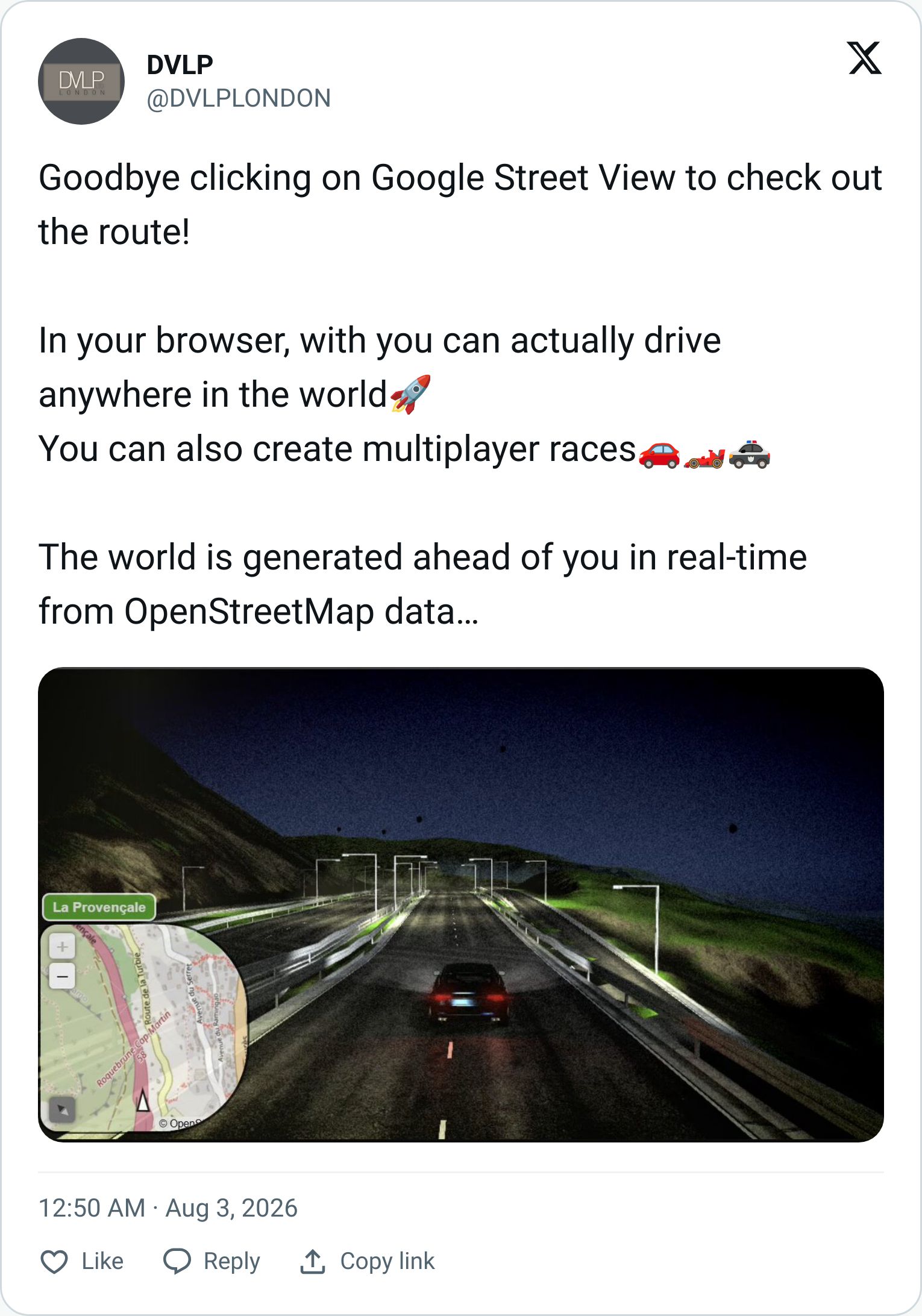 Tweet screenshot