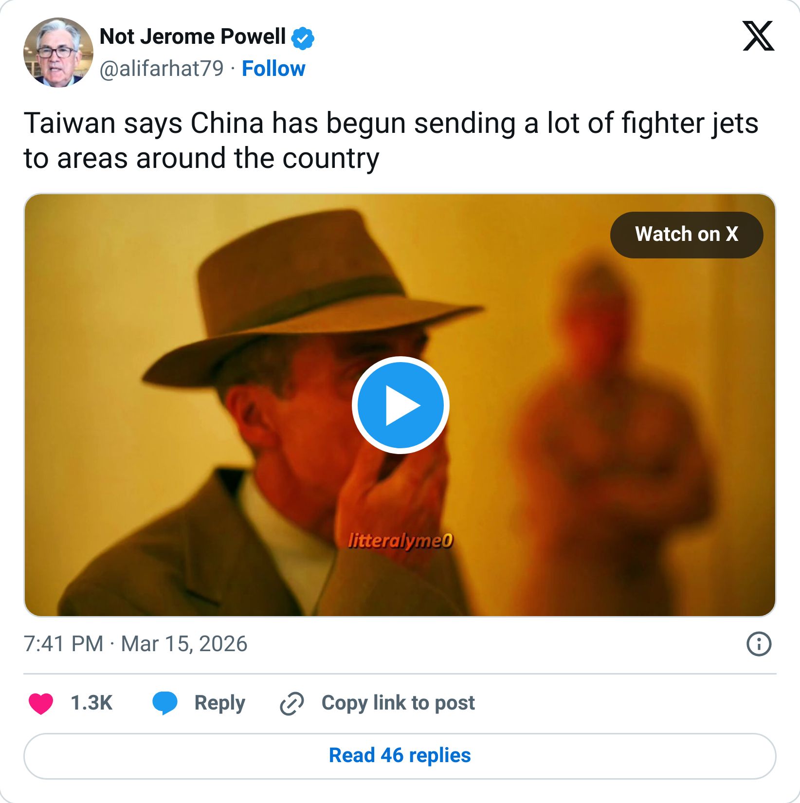 Tweet screenshot