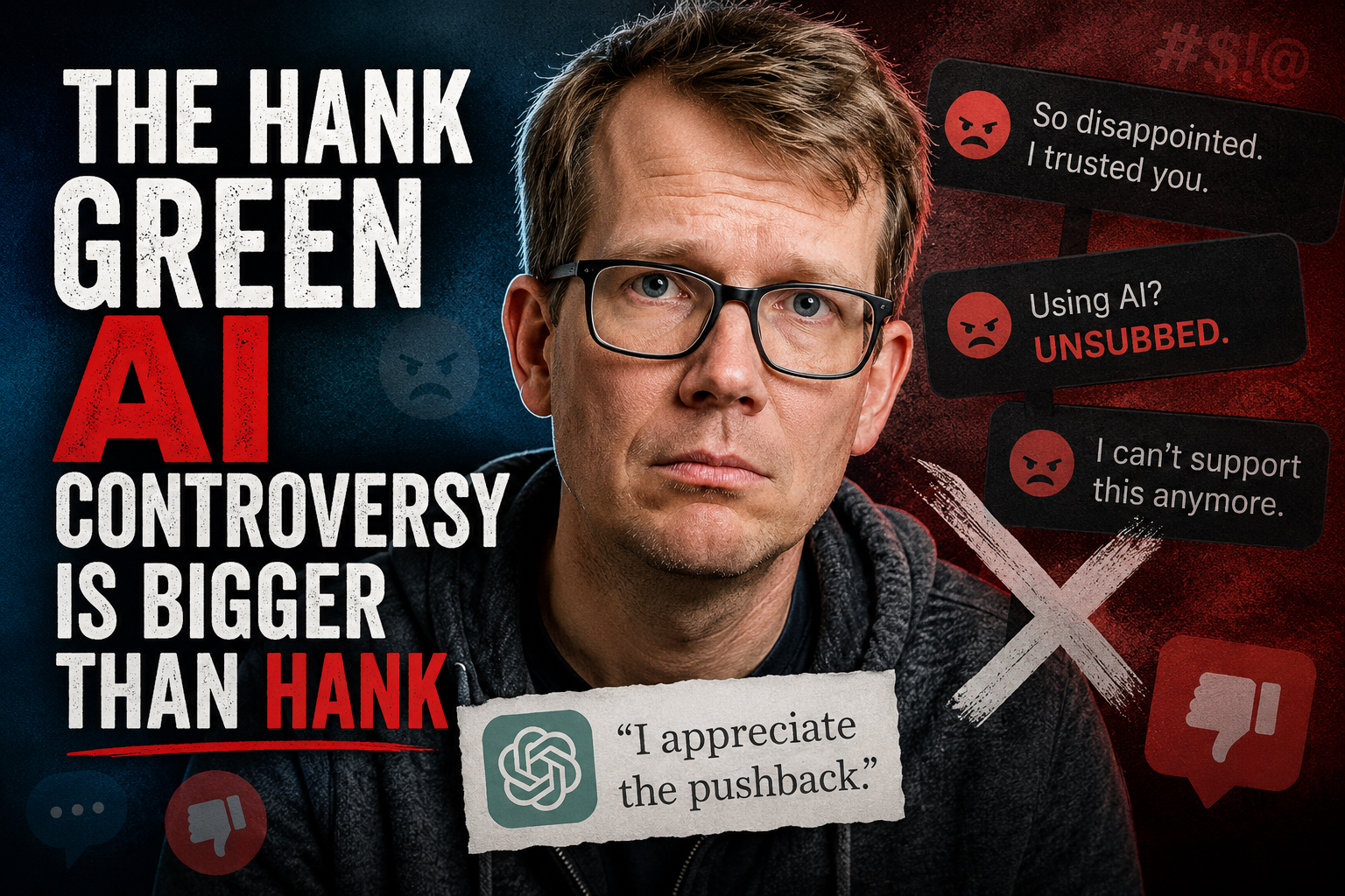 The Hank Green AI Backlash is Bigger Than You Think (3 minute read)