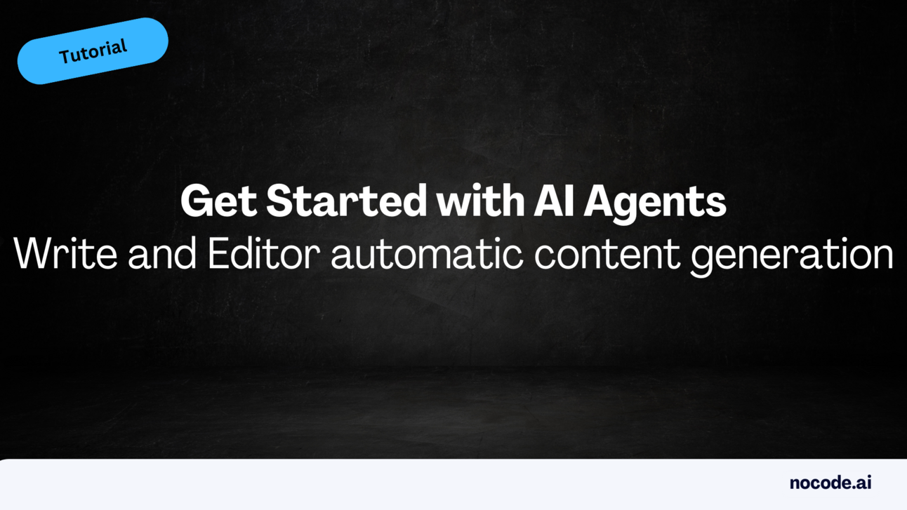 Get Started with AI Agents