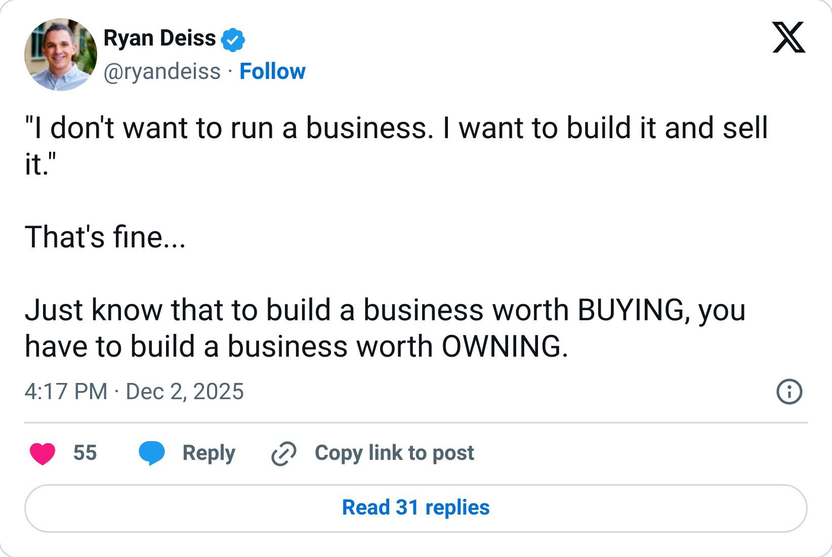 Tweet screenshot