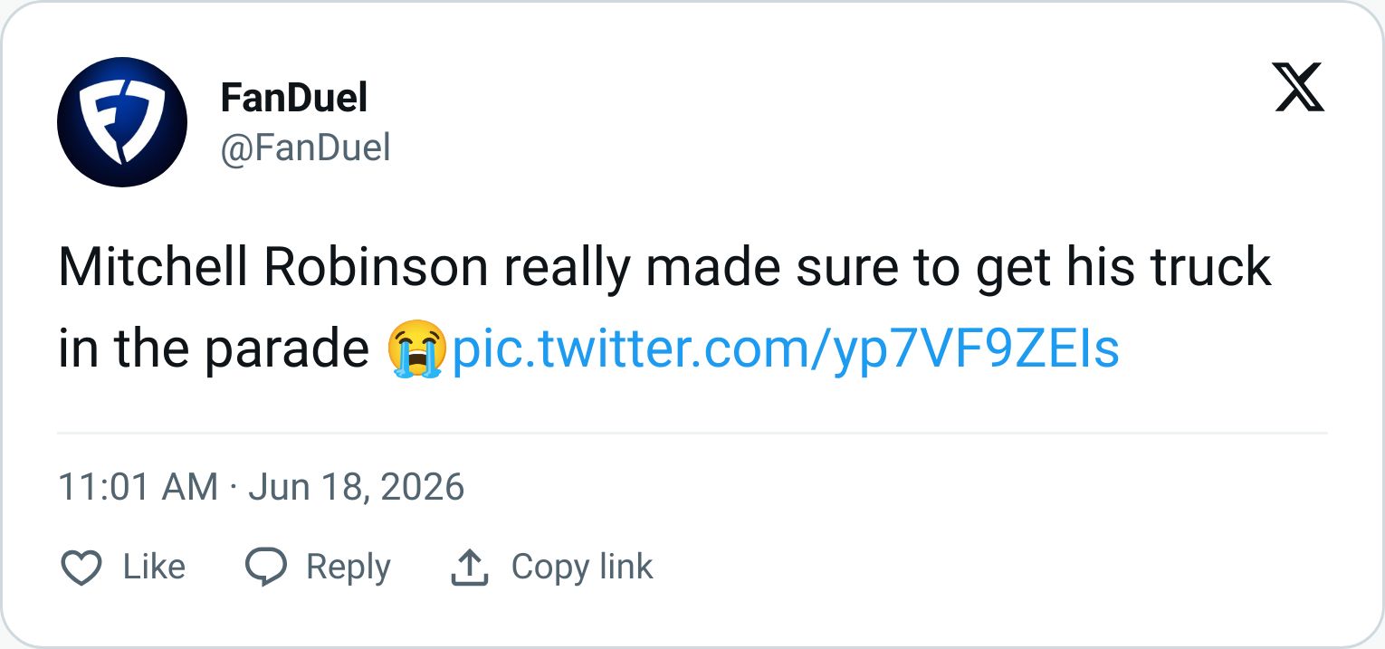 Tweet screenshot