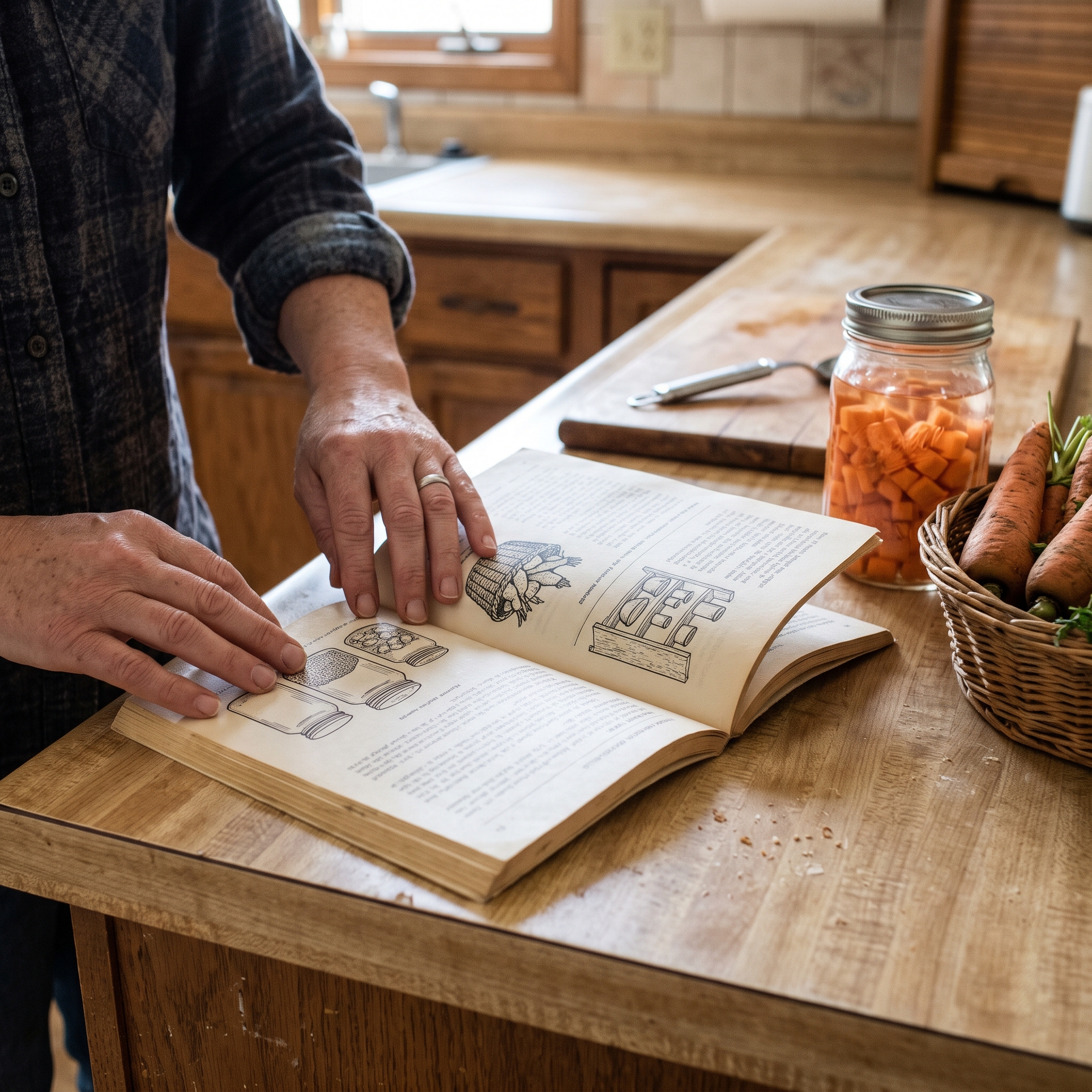 Illustrative household scene for frontbook