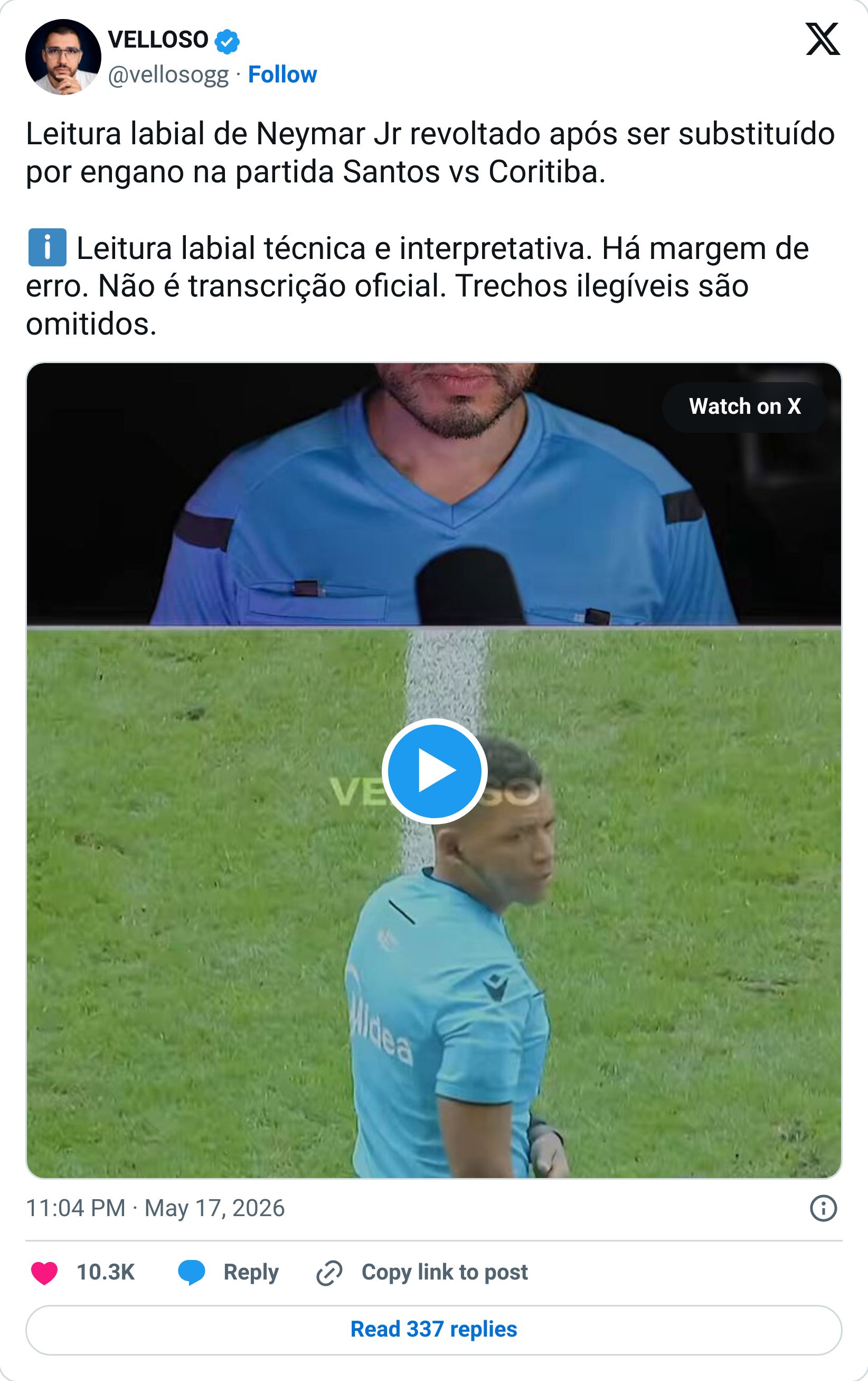 Tweet screenshot
