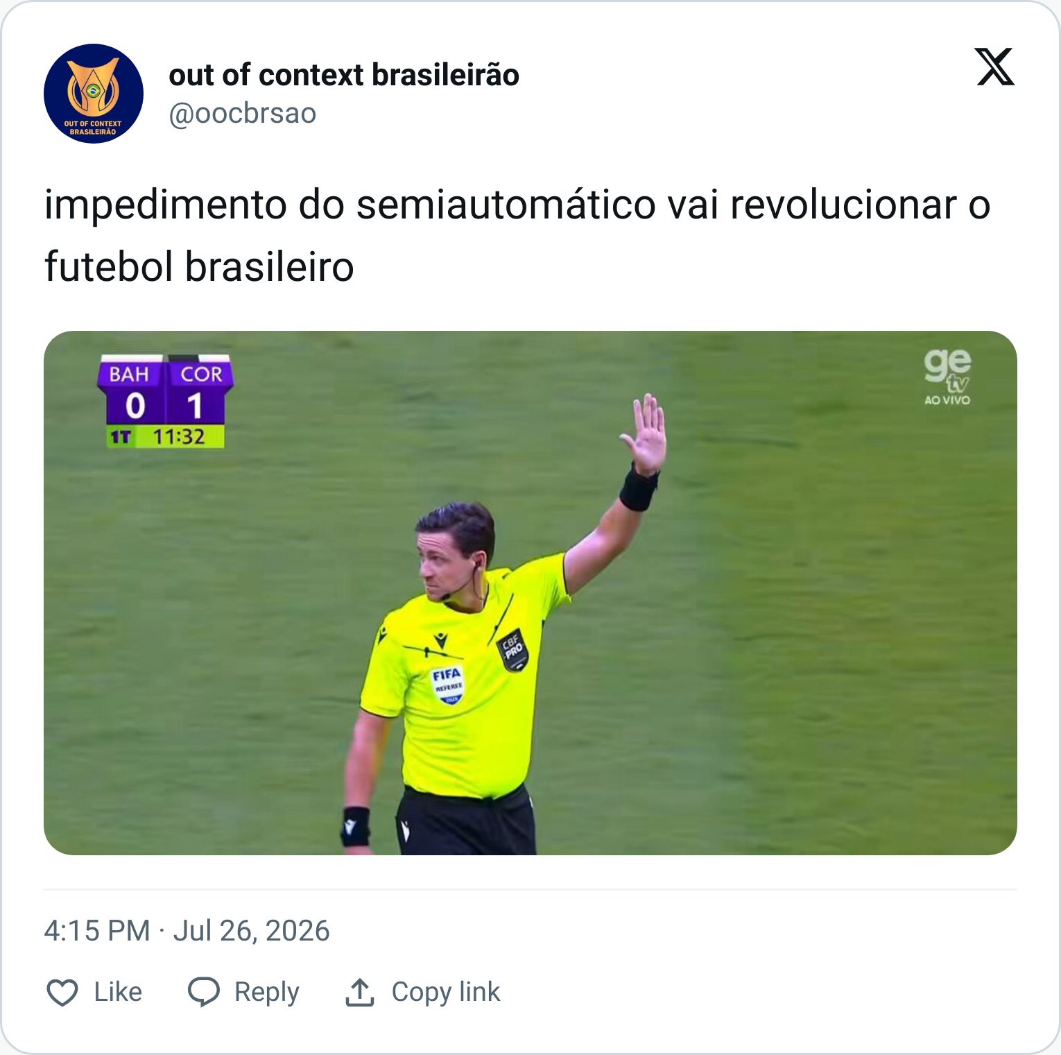 Tweet screenshot