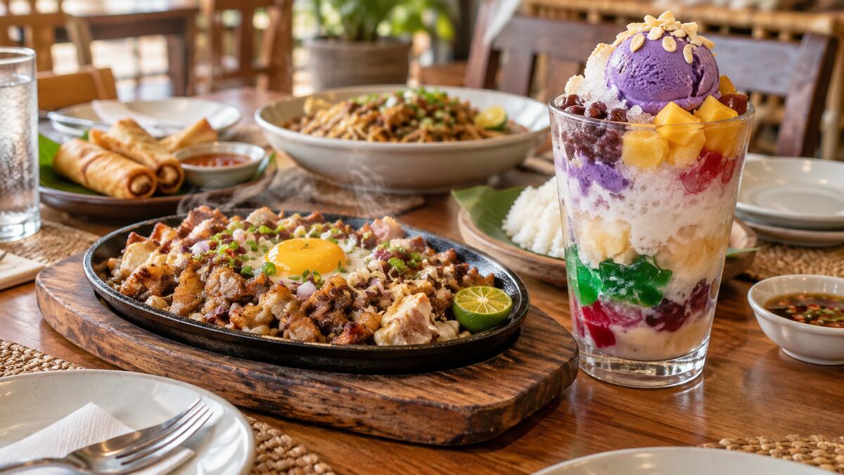 Filipino pork sisig and halo-halo served at a North Delta restaurant