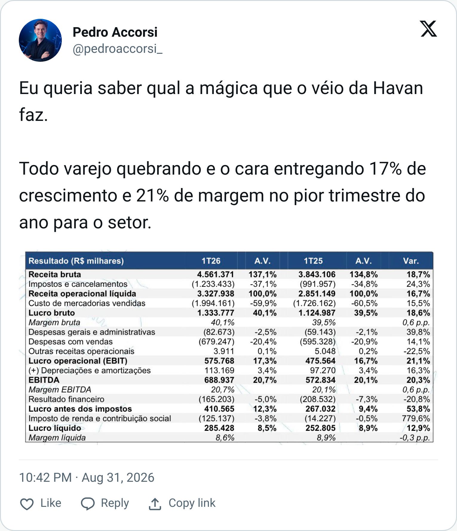 Tweet screenshot
