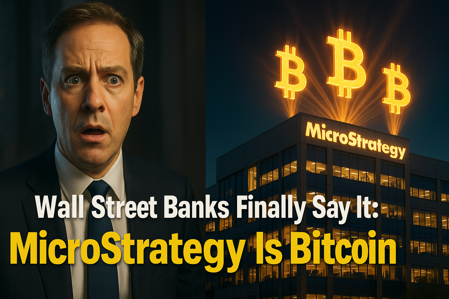 Wall Street Banks Finally Say It: MicroStrategy Is Bitcoin