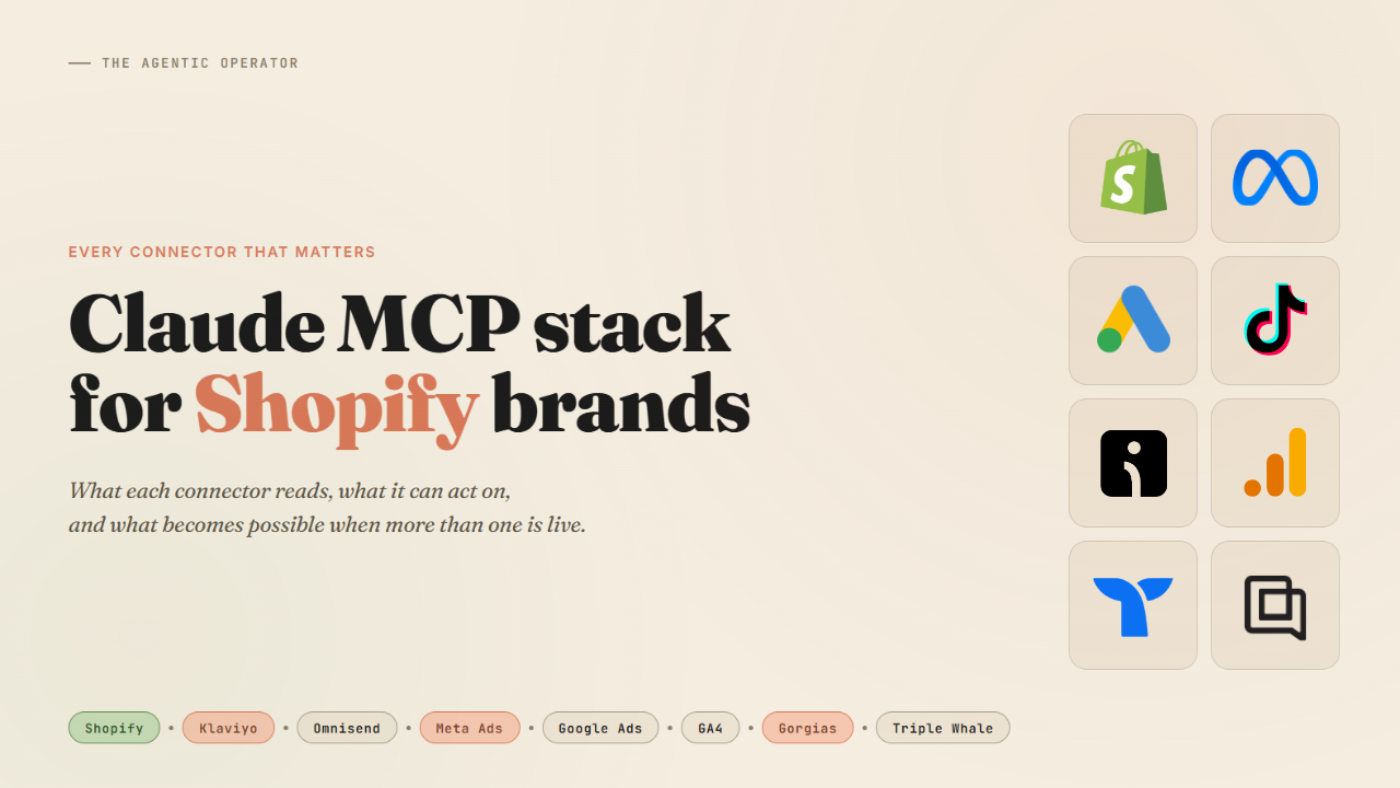 8 Claude MCP connectors that matter to Shopify brand operators