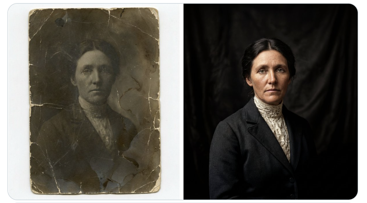 Restored vintage photo preview