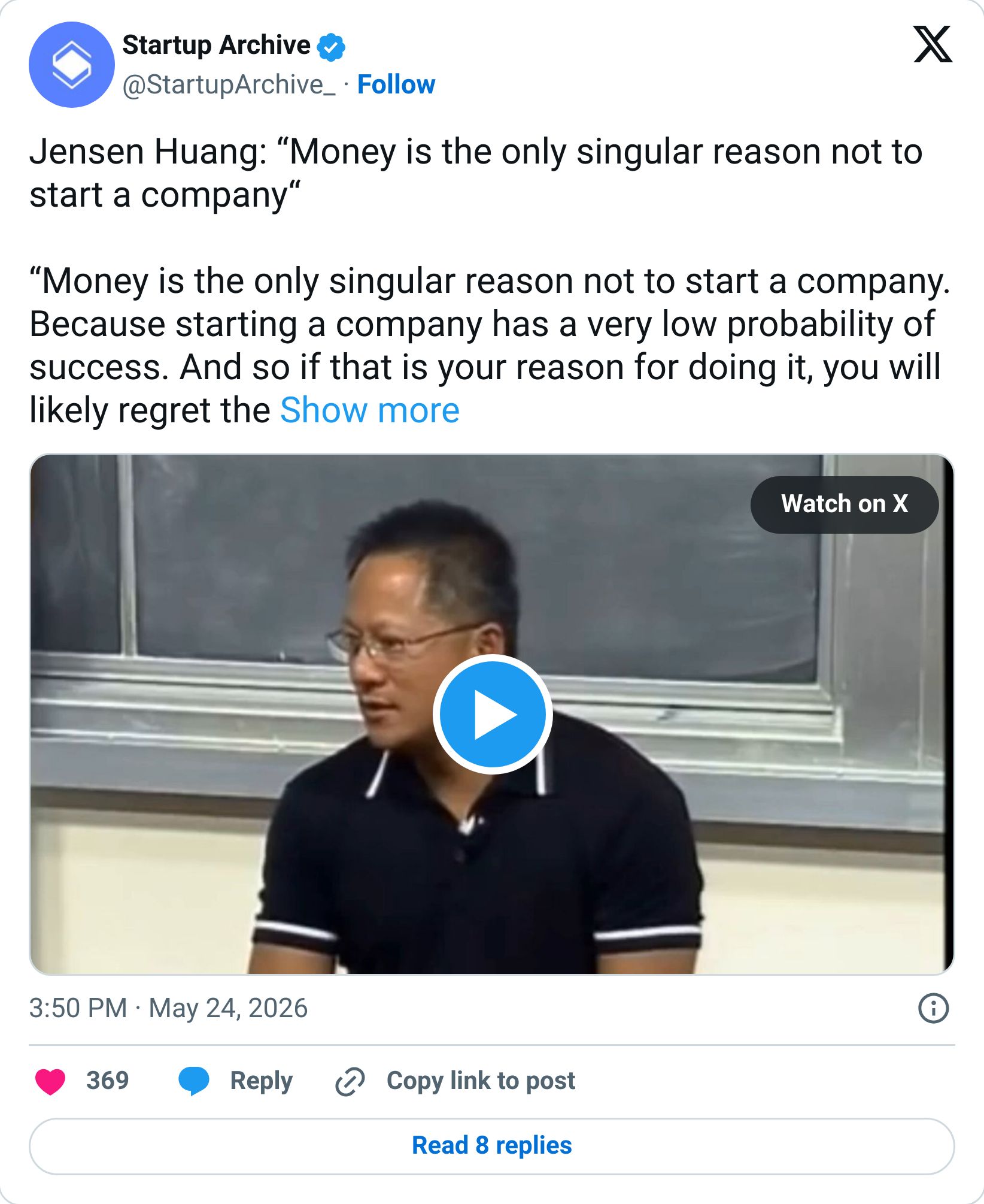 Tweet screenshot